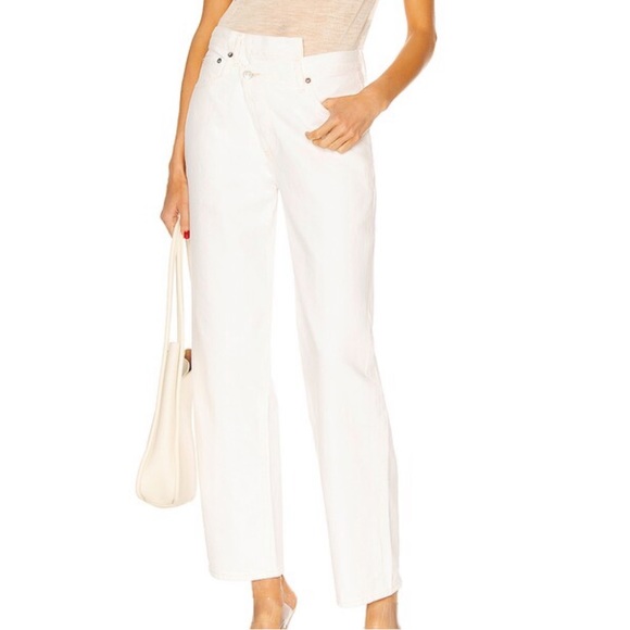 Modern Citizen Nella Crossover Denim Ivory Jeans - Picture 1 of 10